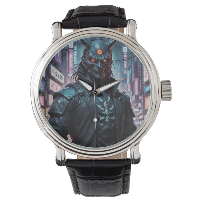 Montre Cyberpunk Demon Samurai (devant)
