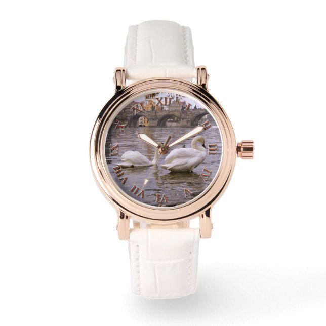 Montre Cygnes et pont Charles à Prague (Recto)