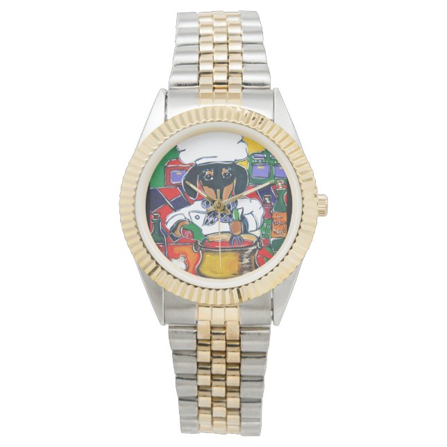 MONTRE DACHSHUND CUISINIER (devant)
