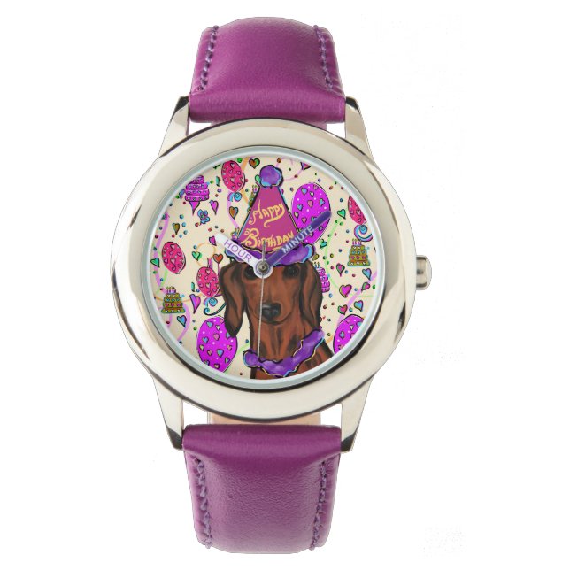MONTRE DACHSHUND D'ANNIVERSAIRE  (devant)
