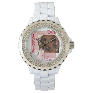 Montre Dachshund Rouge