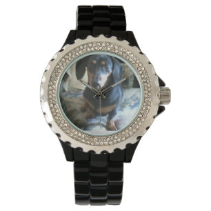 Montre dachshund watch, ou ajoutez votre propre image!