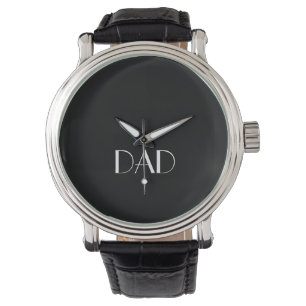 Montre DAD Typographie Vintage noir et blanc
