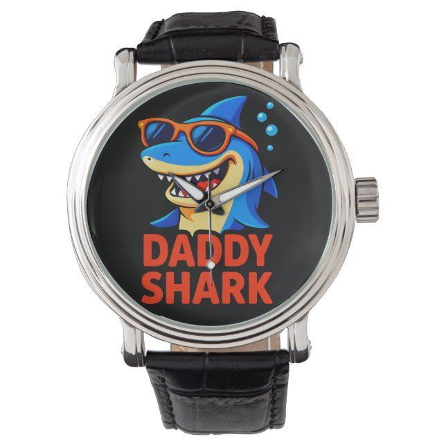 Montre Daddy Shark Fêtes des pères cadeaux (devant)