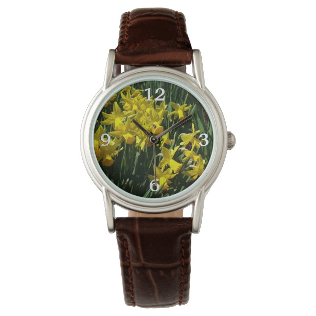 Montre Daffodiles Jaunes I Fleurs De Printemps Cheveux (devant)