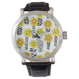 Montre Daisy dooda en jaune et noir