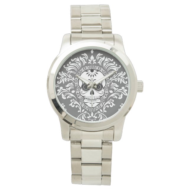 Montre Damas mortes - Chic Sugar Skull Wrist Watch (devant)