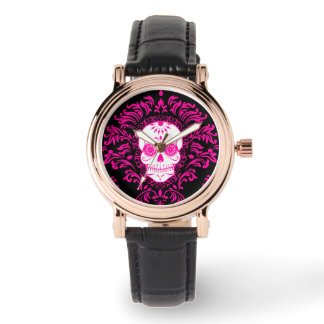 Montre Damas mortes - Chic Sugar Skull Wrist Watch