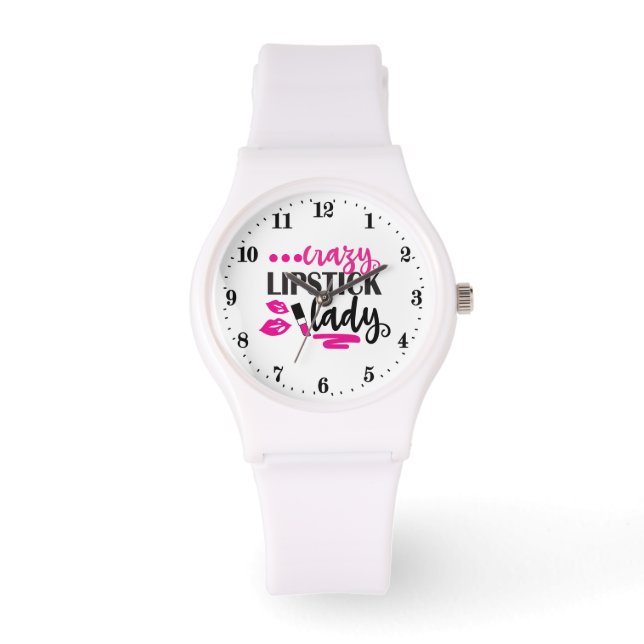 Montre Dame au rouge à lèvres fou drôle  (Recto)