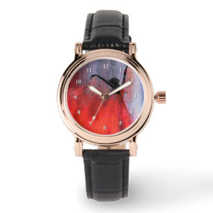 Montre Dame dansant en rouge - Peinture originale abstrai