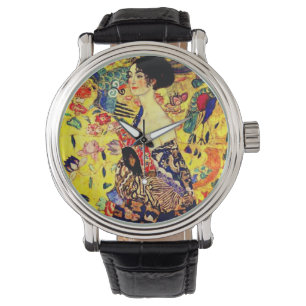 Montre Dame Gustav Klimt avec ventilateur
