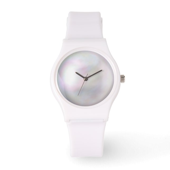 Montre Dames TOUS blanc Silicone eWatch W/Faux Pearl Face (Recto)