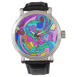 montre d'amour colorée