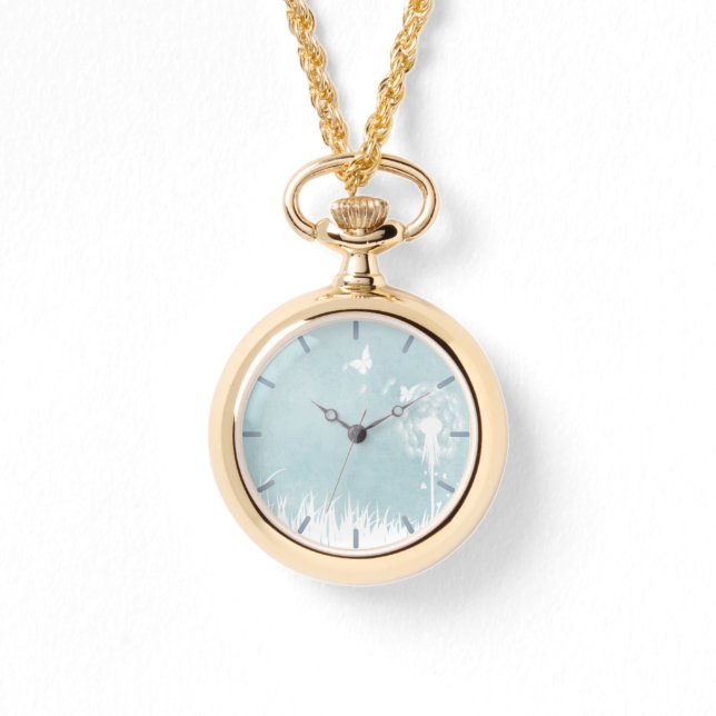 Montre Dandelions, papillons et Ciel bleu (Recto)