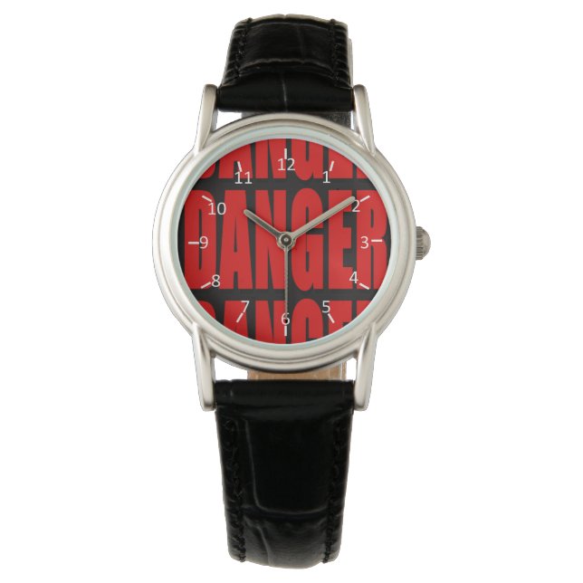 Montre Danger Red et Black Designer (devant)