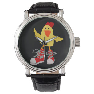 Montre Danser drôle poulet jaune