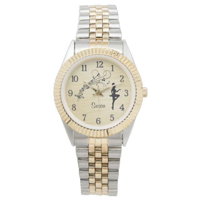 Montre Danseuse haute étape personnalisée avec numéros (devant)