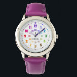 Montre d'apprentissage Cadeau de rentrée scolaire<br><div class="desc">L'histoire de la montre pour enfants rainbowatch© : le temps qui est chez lui partout</div>