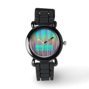 Montre d'arc-en-ciel. Olographe ! Ajoutez le nom