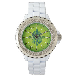 Montre d'argent - Vert