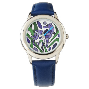 Montre d'art abstrait d'hippocampe