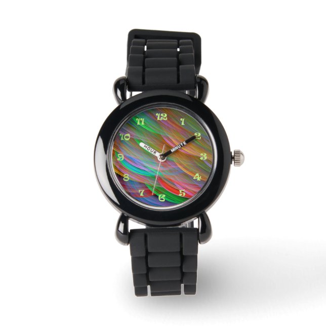 Montre d'art abstrait Rainbow (Recto)