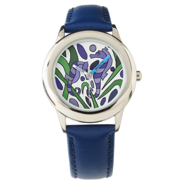 Montre d'art Abstrait Seahorse (devant)