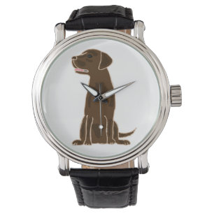 Montre d'art de labrador retriever de chocolat