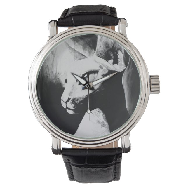 Montre d'art original Sphynx Cat Feline (devant)