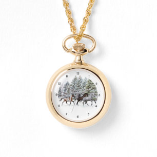 Montre Dashing Through the Snow - Running Horses