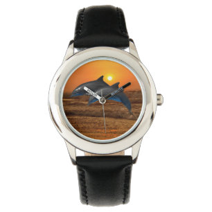 Montre Dauphin de verdure au coucher du soleil