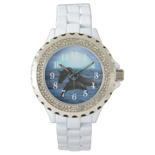 Montre Dauphins au clair de lune