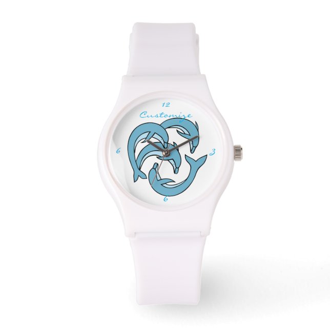 Montre Dauphins bleus entourant Thunder_Cove (Recto)