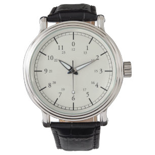 Montre de 24 heures inspirée claire de conception