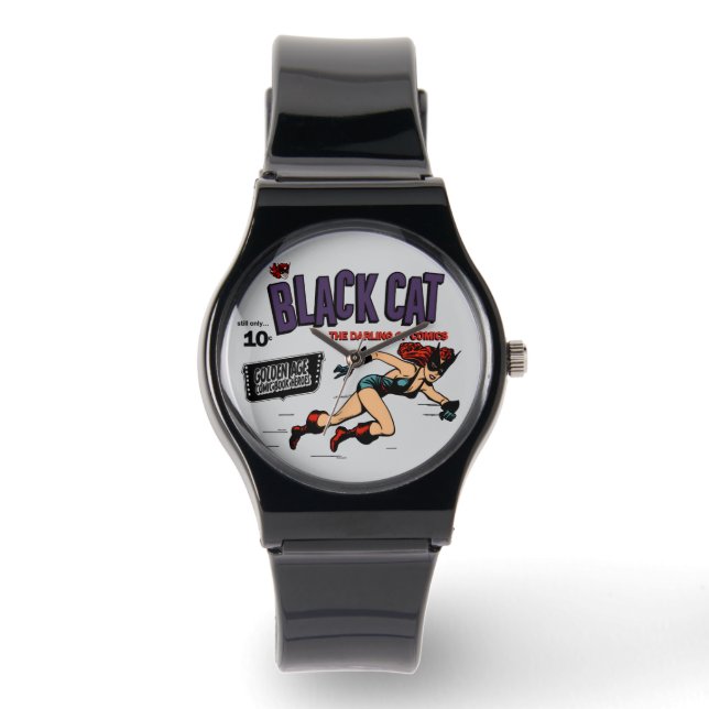Montre de bande dessinée Black Cat des années 40 (Recto)