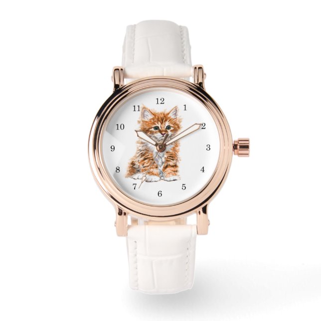 Montre de bébé chaton doux cadeau (Recto)