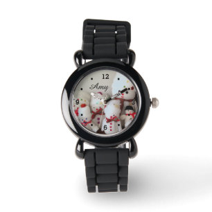 Montre de bonhomme de neige de Noël