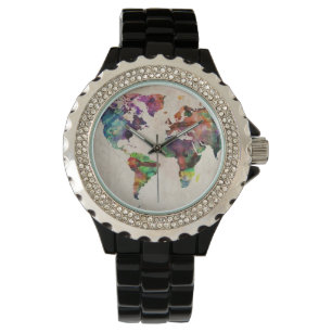 Montre de carte du monde