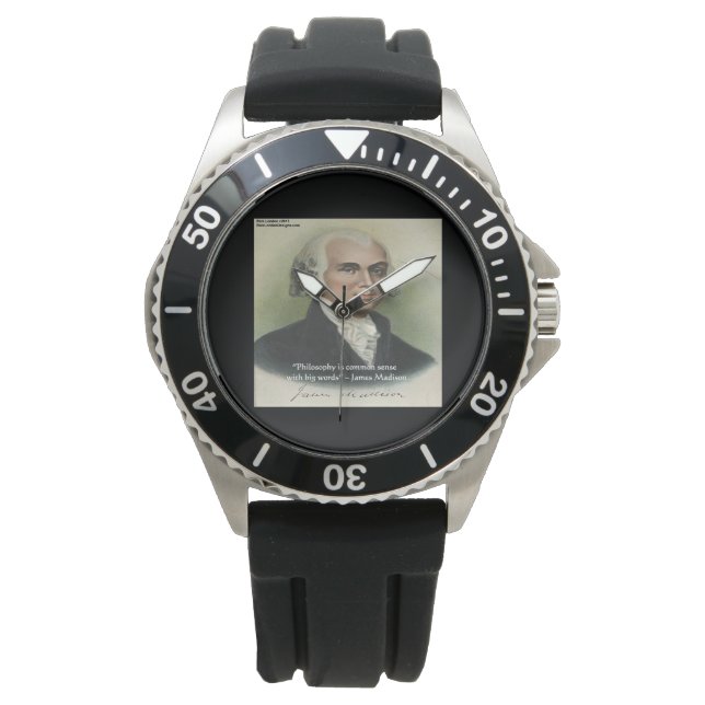 Montre de citation de bon sens de James Madison (devant)