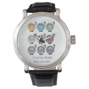 Montre de citation de chat des neuf vies