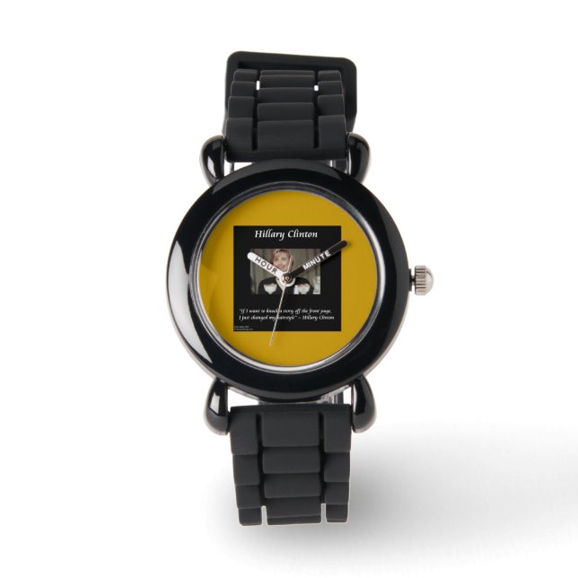 Montre de citation drôle de coiffure d'Hillary Cli (Recto)