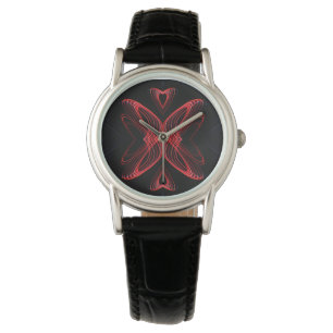 Montre de coeur papillon