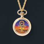 Montre de collier Ankh<br><div class="desc">Depuis plus de 5000 ans, Ankh est un symbole de la vie éternelle. Ankh forme une clé représentant l'union femme/homme et le cycle de vie. La poignée ovale de la clé n'a ni début ni fin, représentant l'éternité céleste. La croix repose sur la Terre, comme le Soleil à l'horizon où...</div>