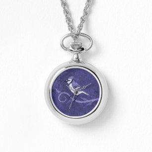 Montre de collier bleu Jay