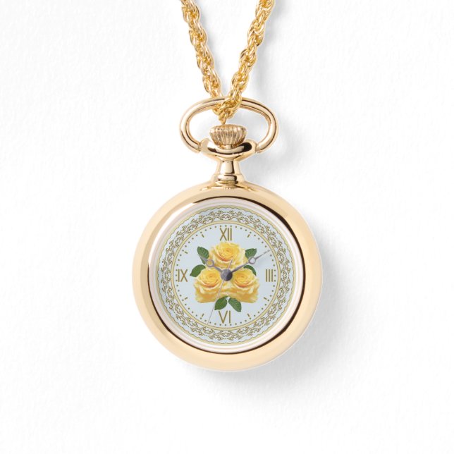 Montre de collier de roses jaunes (Recto)