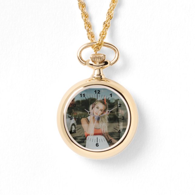 Montre de collier d'or - Personnalisé (Recto)