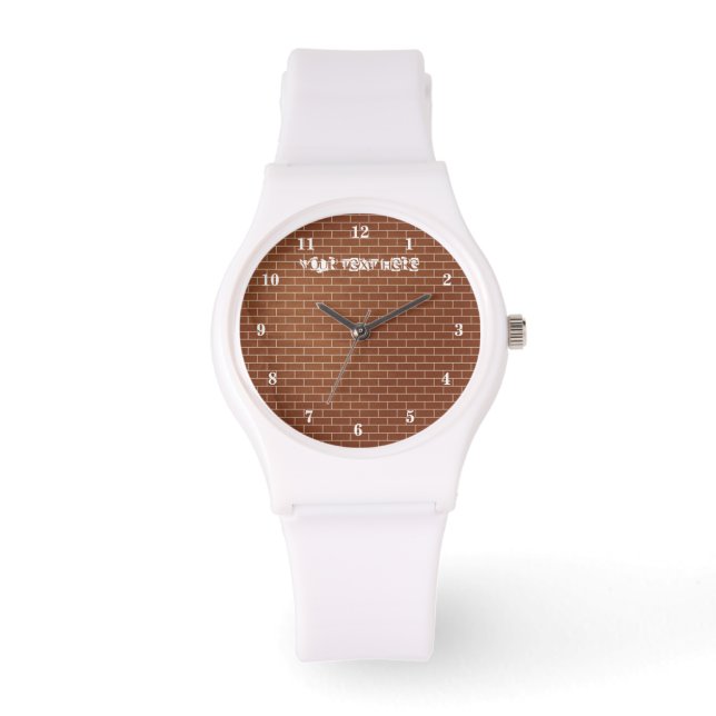 Montre de conception de mur de briques avec texte  (Recto)