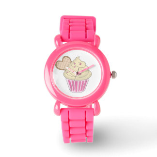 montre de cupcake rose