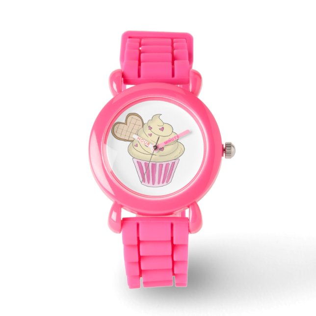 montre de cupcake rose (Recto)