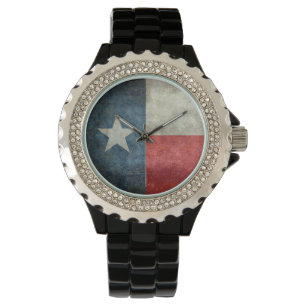 Montre de dames vintage de style de drapeau d'éta